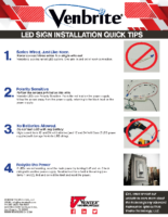 Venbrite LED Sign Installation Quick Tips